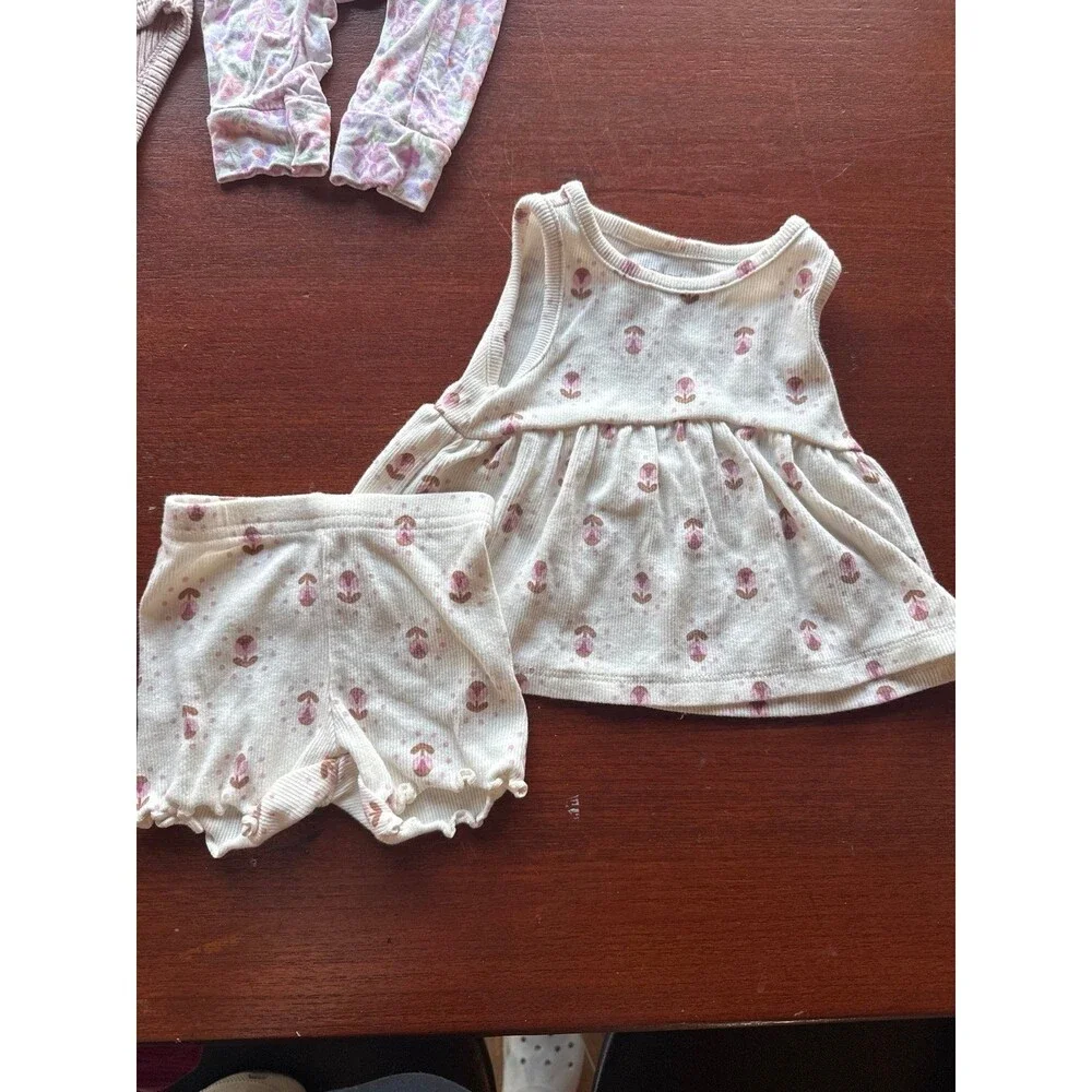 CARTERS baby girls lot of outfits ribbed tank peplum dresses with shorts, etc